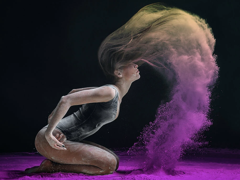 add color to powder picture