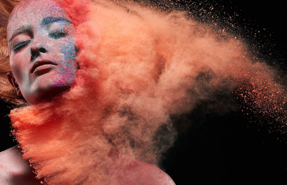 colorful powder photography
