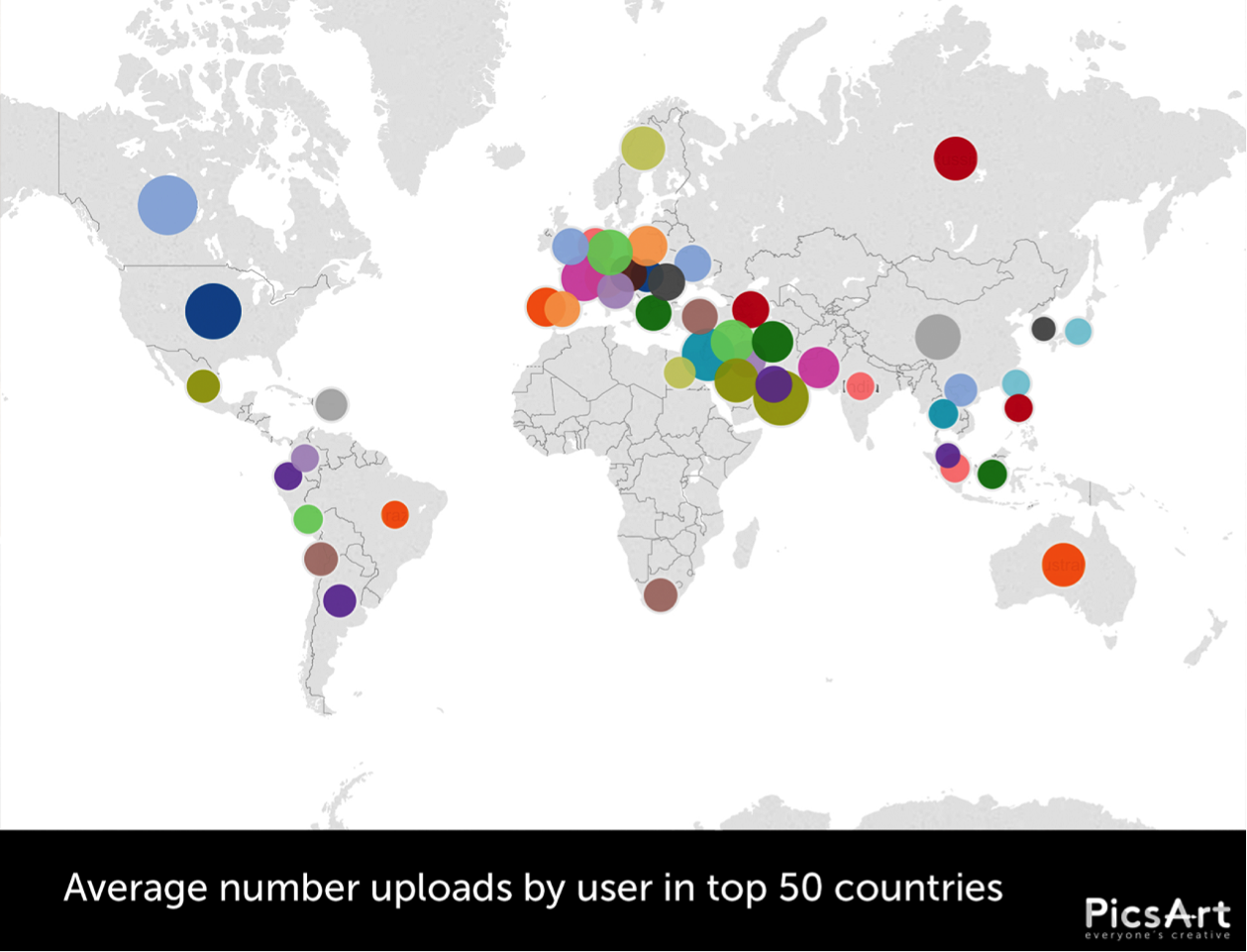 Global Photo Uploads Map - Creative Trends - PicsArt 