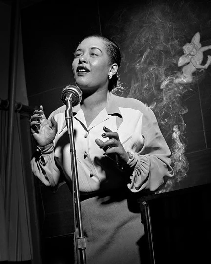 Billy Holiday in New York 1949, Jazz Photography by Herman Leonard