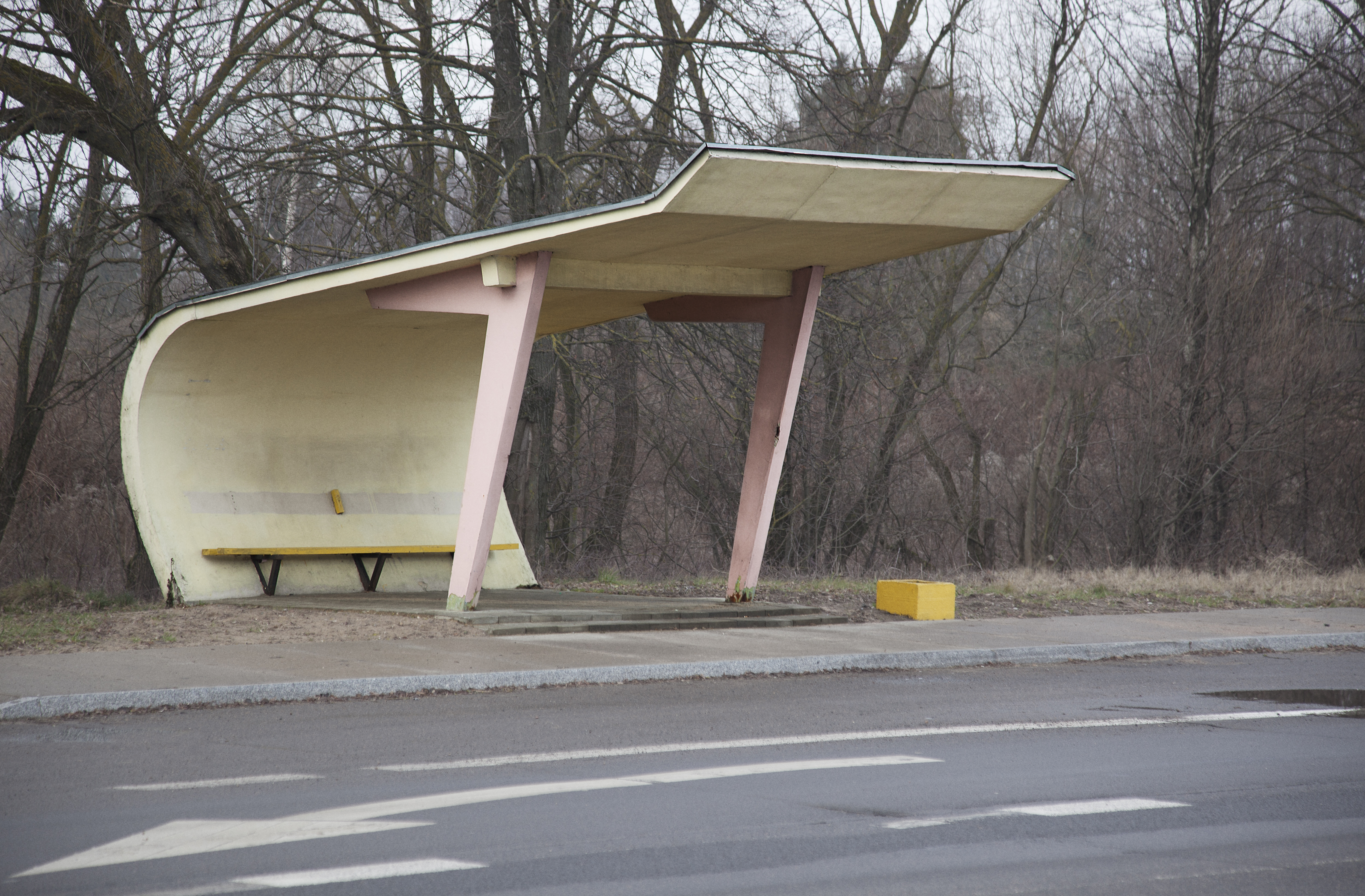 Soviet bus stop in Lithuania