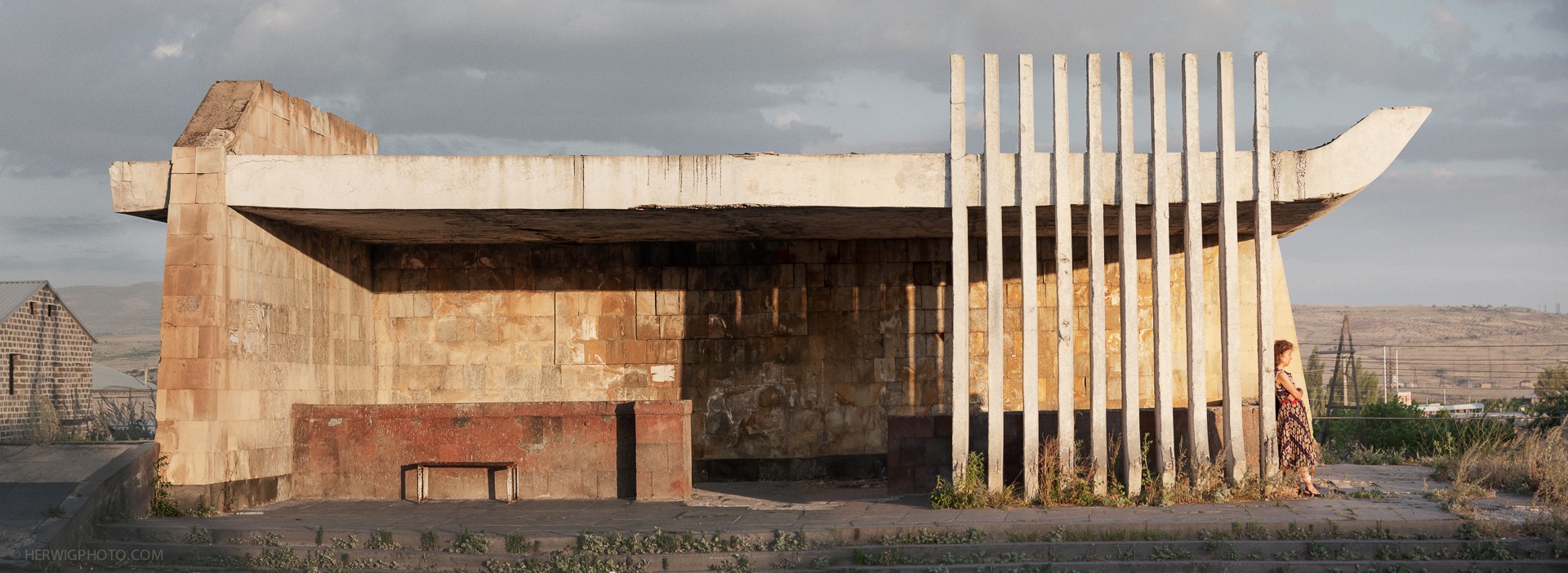 Soviet bus stop in Armenia