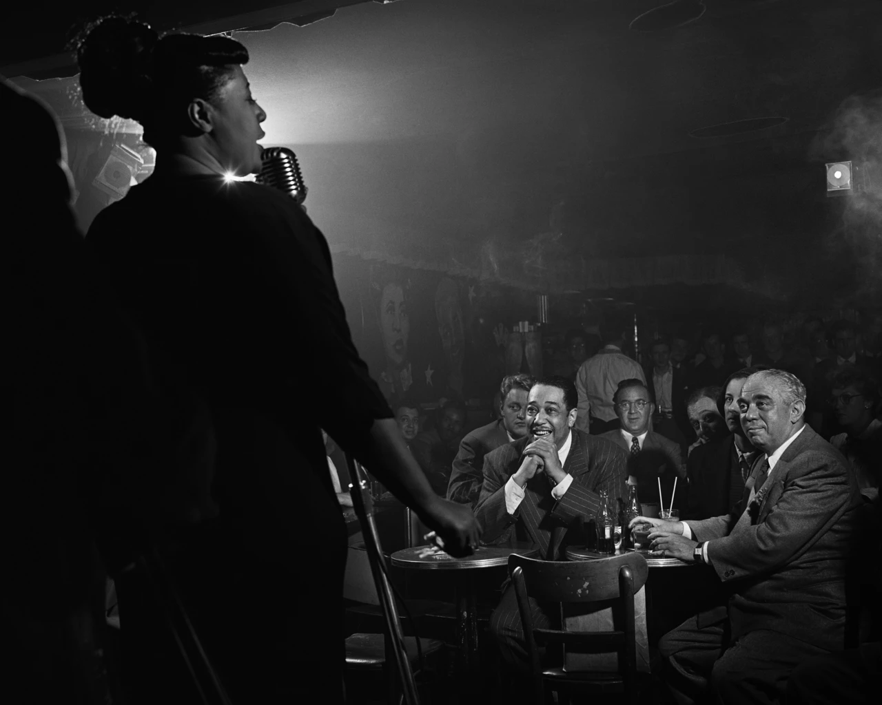 Ella Fitzgerald, Duke Ellington and Benny Goodman, New York City, 1948 by Herman Leonard