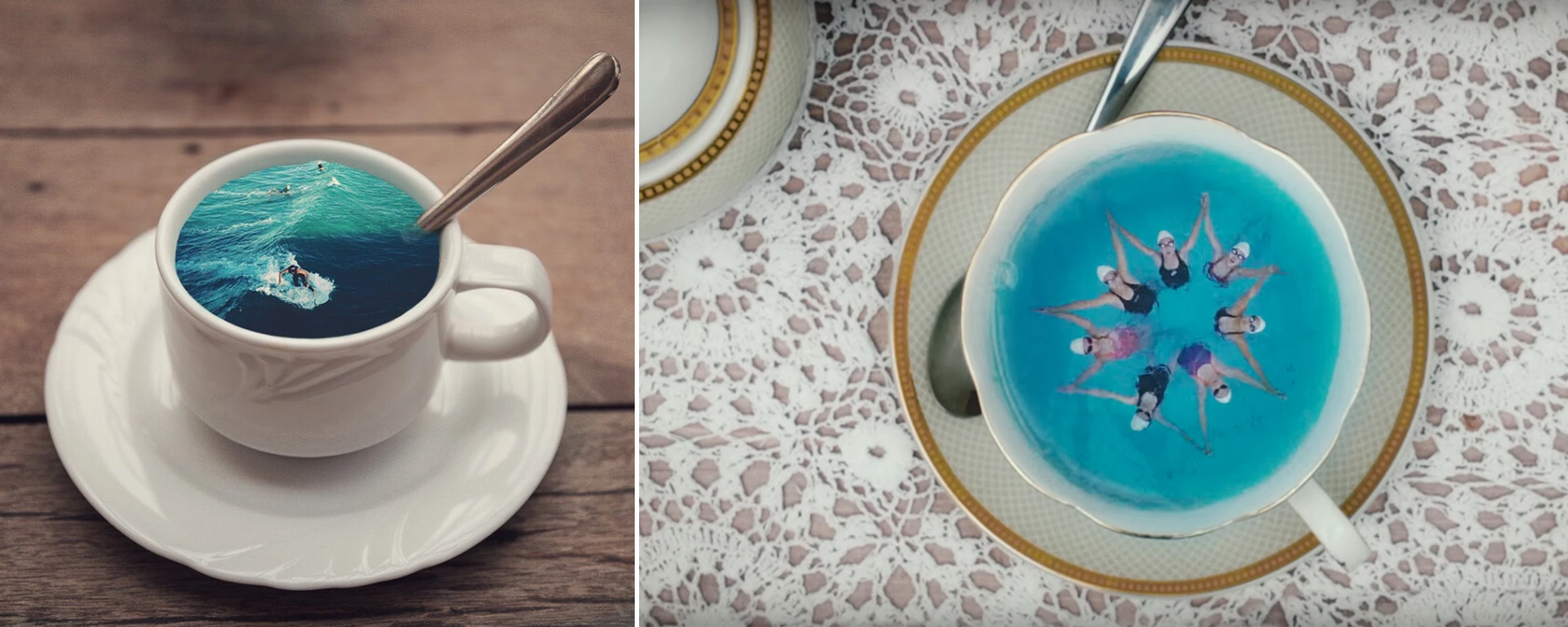 Left by @witchoria on PicsArt; Right from Coldplay's Up & Up music video 