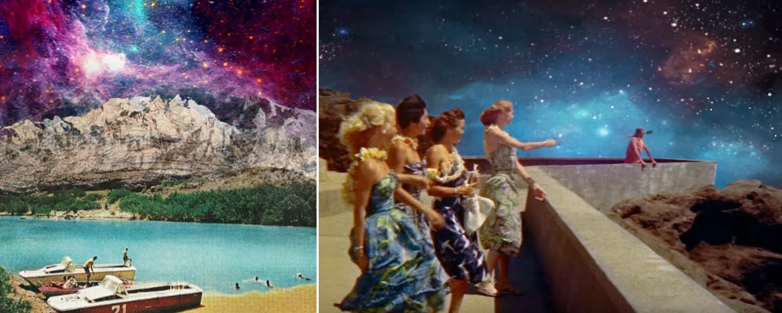 Left by @artoflol on PicsArt; Right from Coldplay's Up & Up music video 