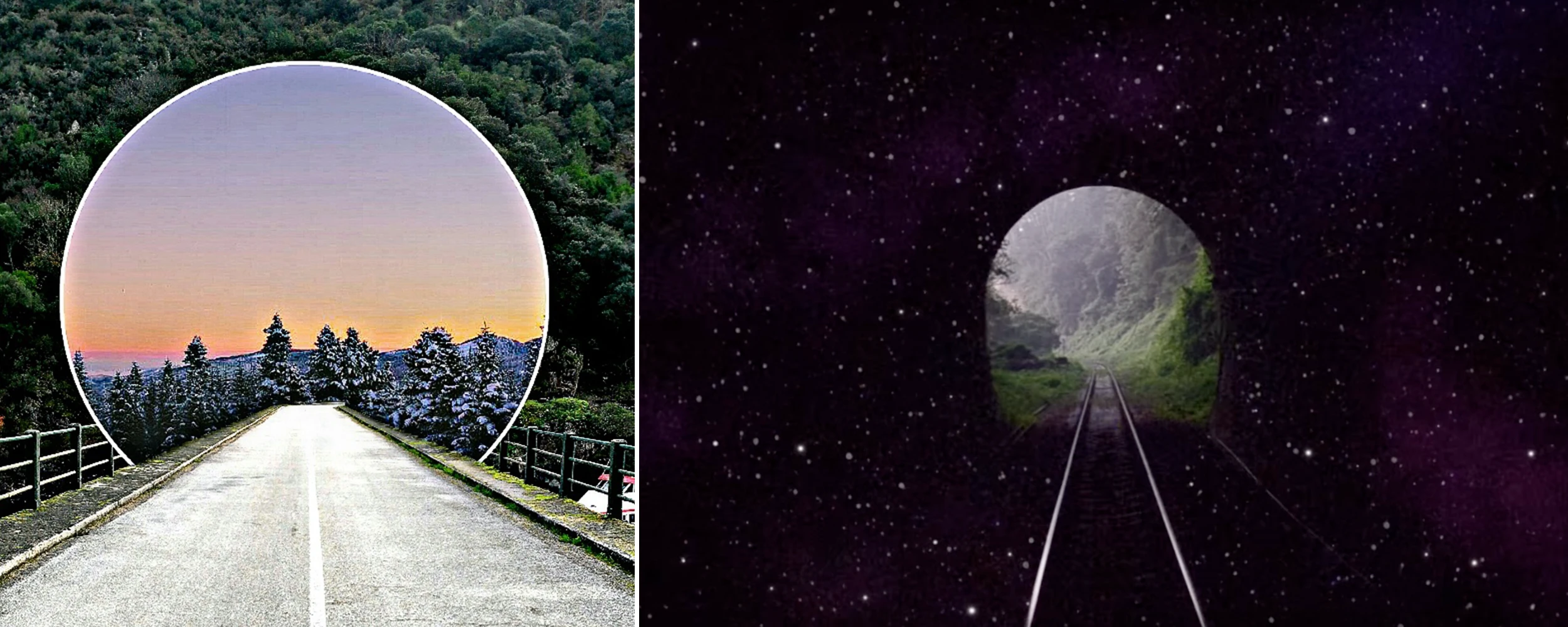 Left by @anony41 on PicsArt; Right from Coldplay's Up & Up music video 