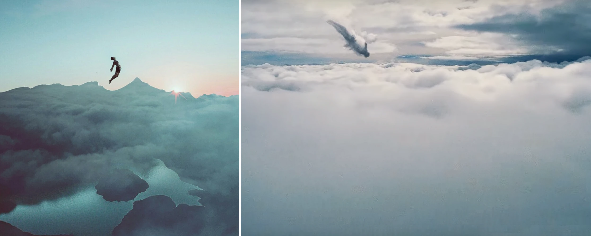 Left by @bzein on PicsArt; Right from Coldplay's Up & Up music video 