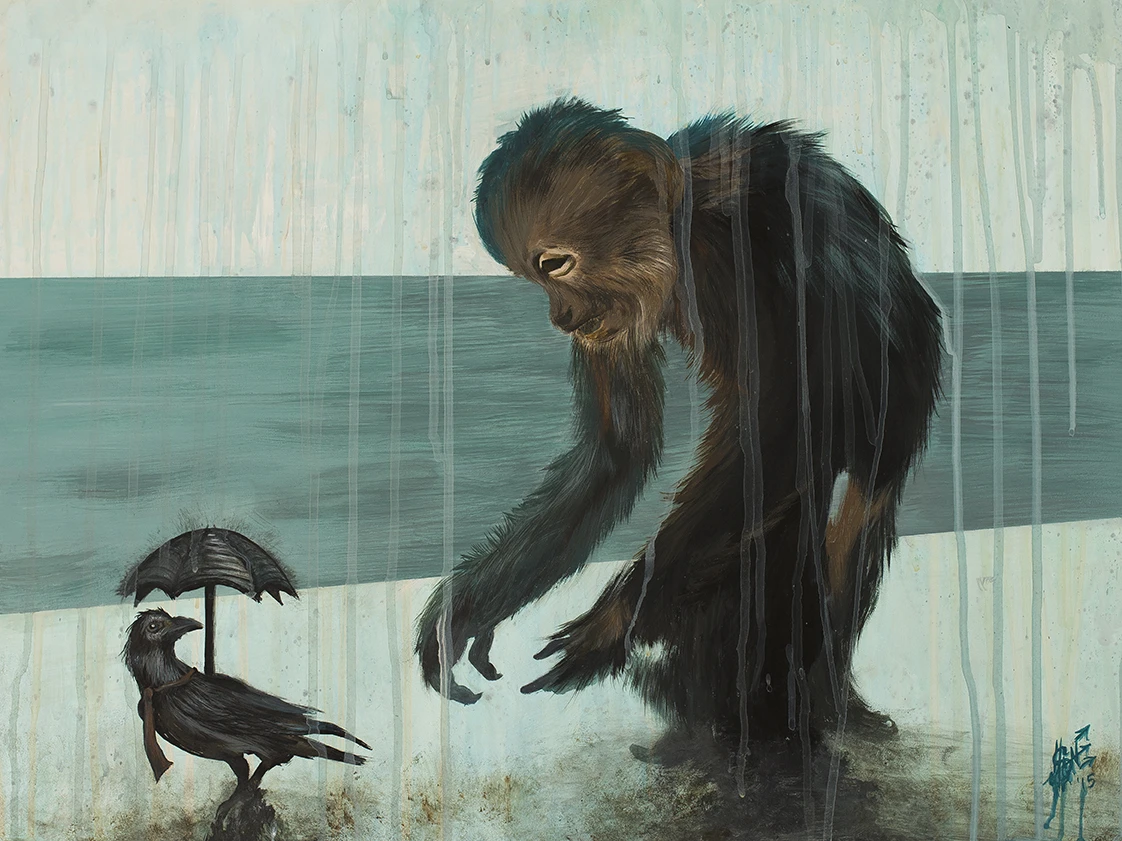 Share? Painting by Shane Izykowski