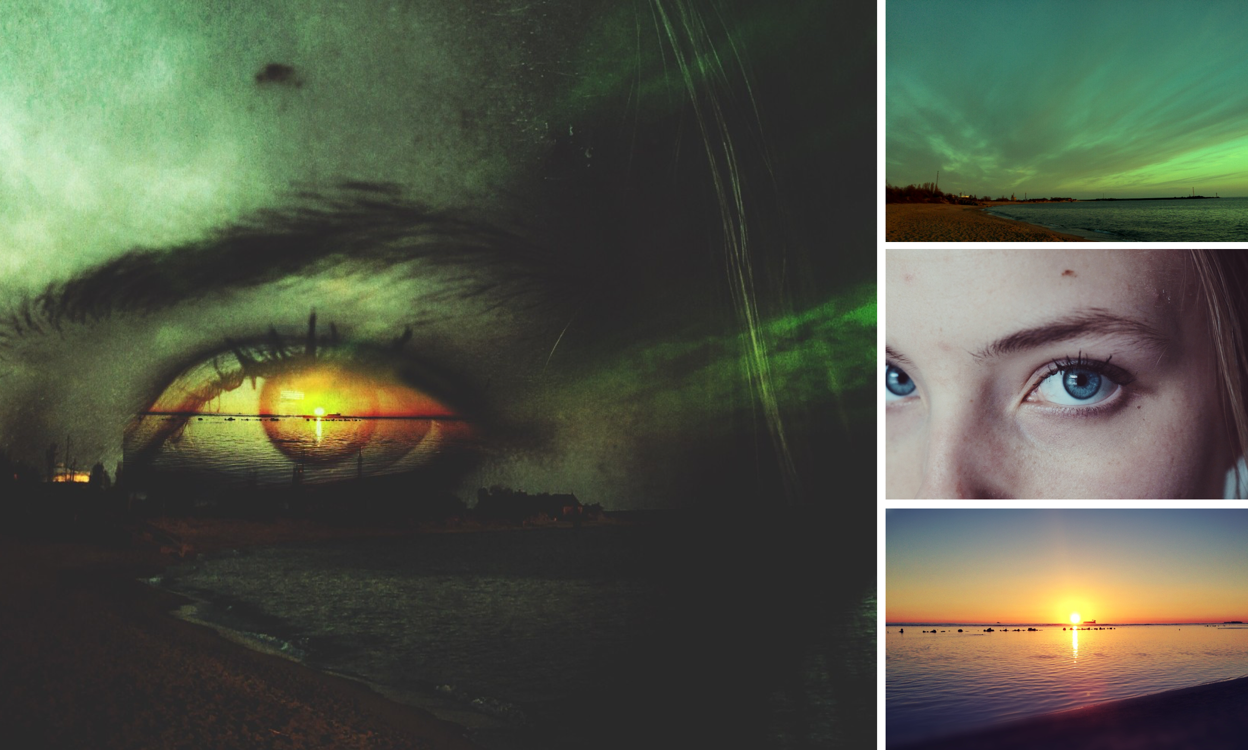 Green Eye Remixes - Left by @aracelifloresremuto; Right from top to bottom by @andriusorlovskij, @yoyoitsjess, @noelleka