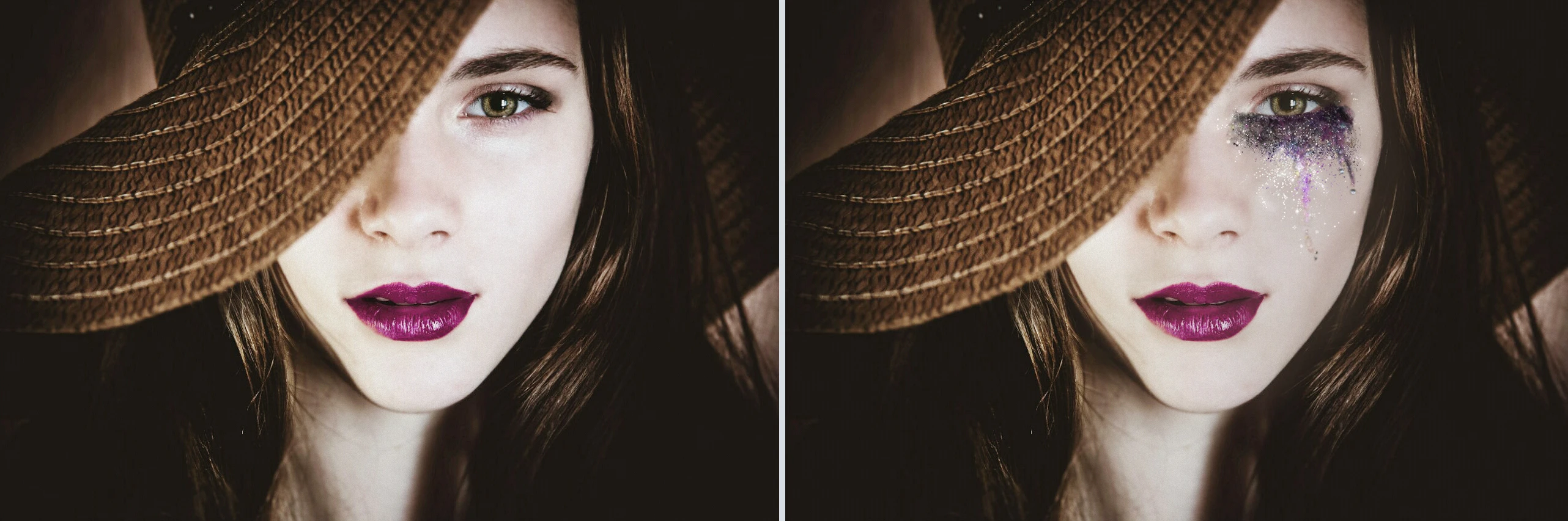 Glitter Tears Makeup - PicsArt Picture Editor