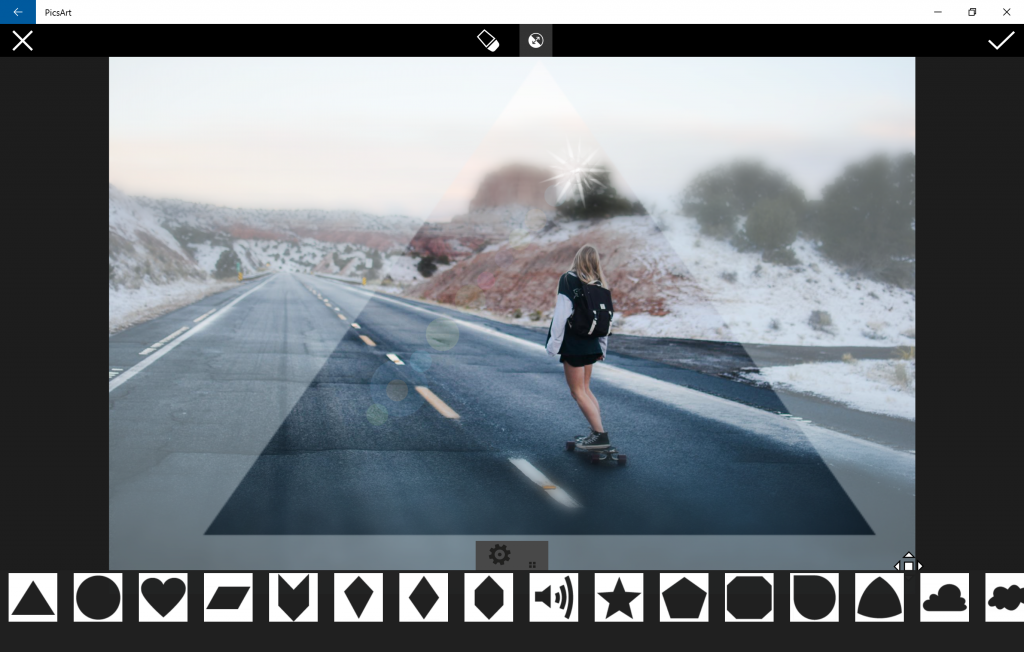 Shapes Photo Editing with PicsArt for Windows
