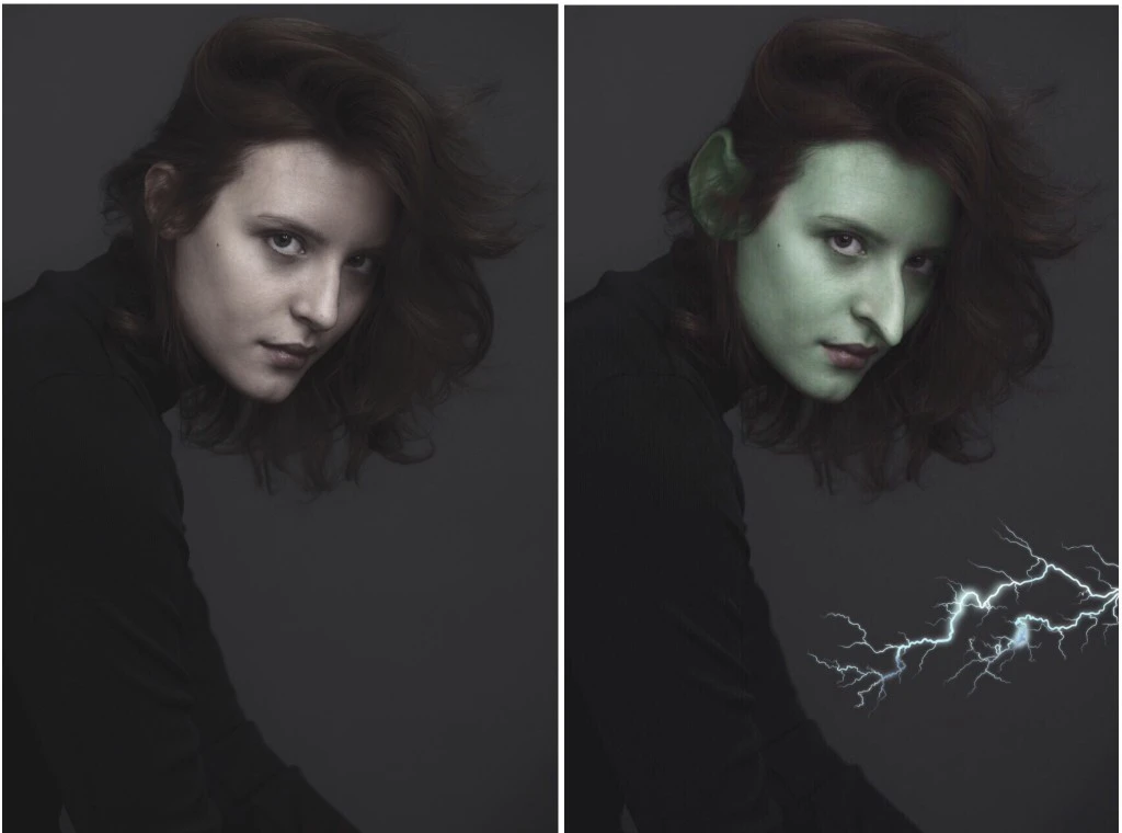 Halloween Wicked Witch Photo Edit with PicsArt's Stretch Tool