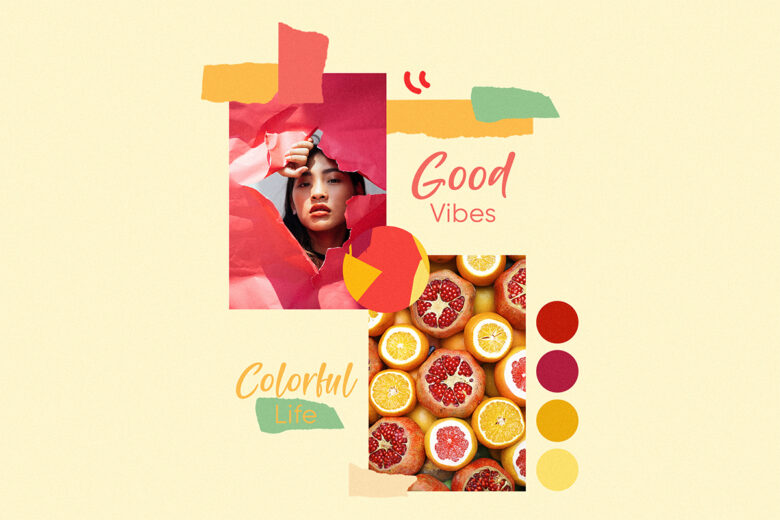 Colorful moodboard