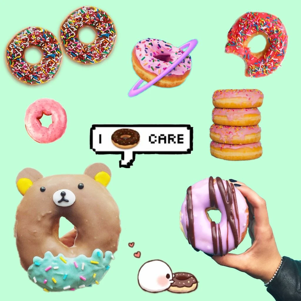 cute donut stickers on picsart