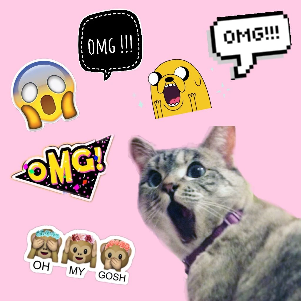 free OMG stickers on picsart