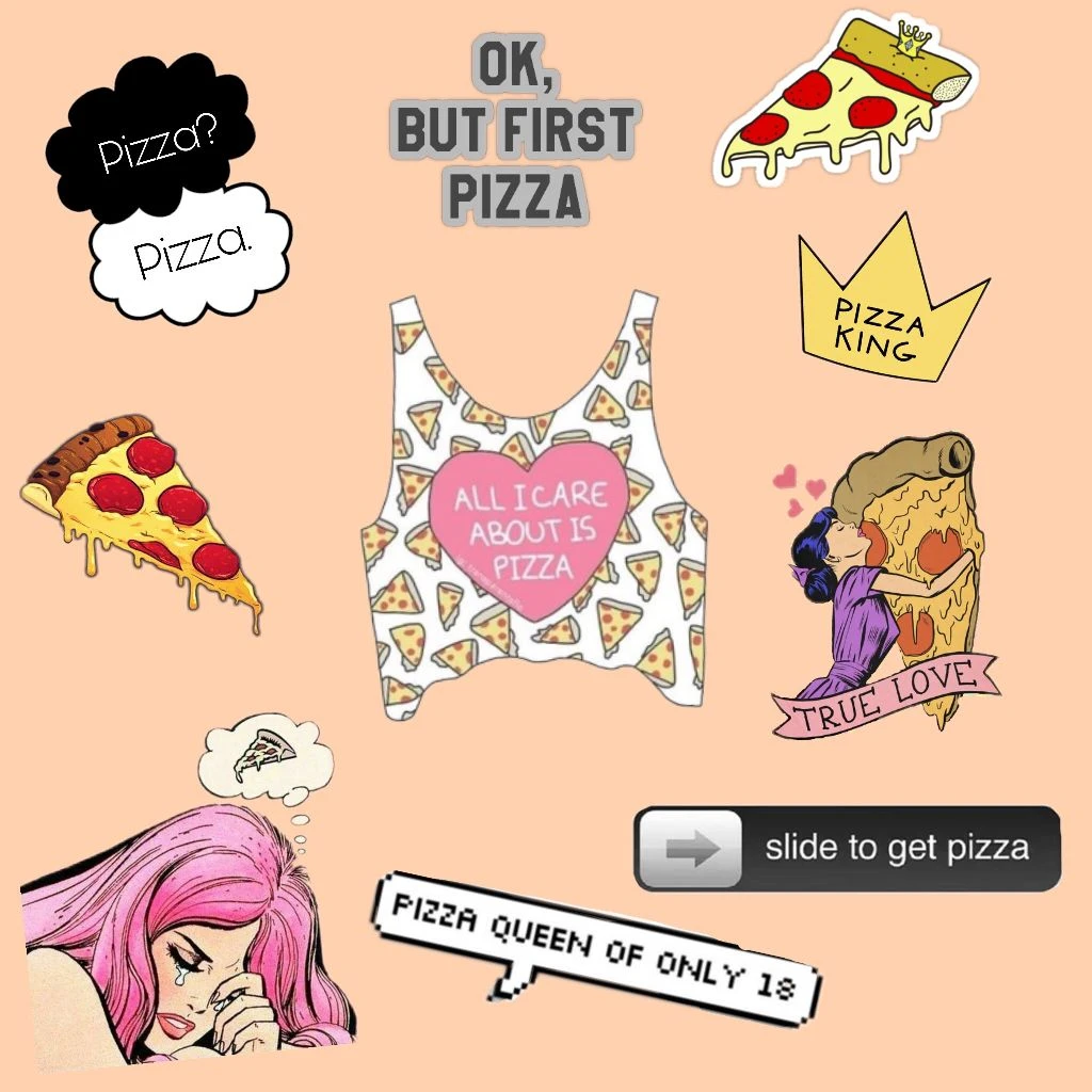 custom pizza stickers on picsart