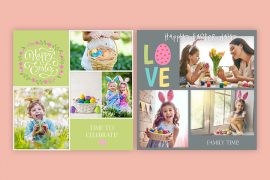 Hop on these Easter Stickers, Frames & Backgrounds!