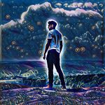 Edit of man made using PicsArt's Galaxy Magic Effect