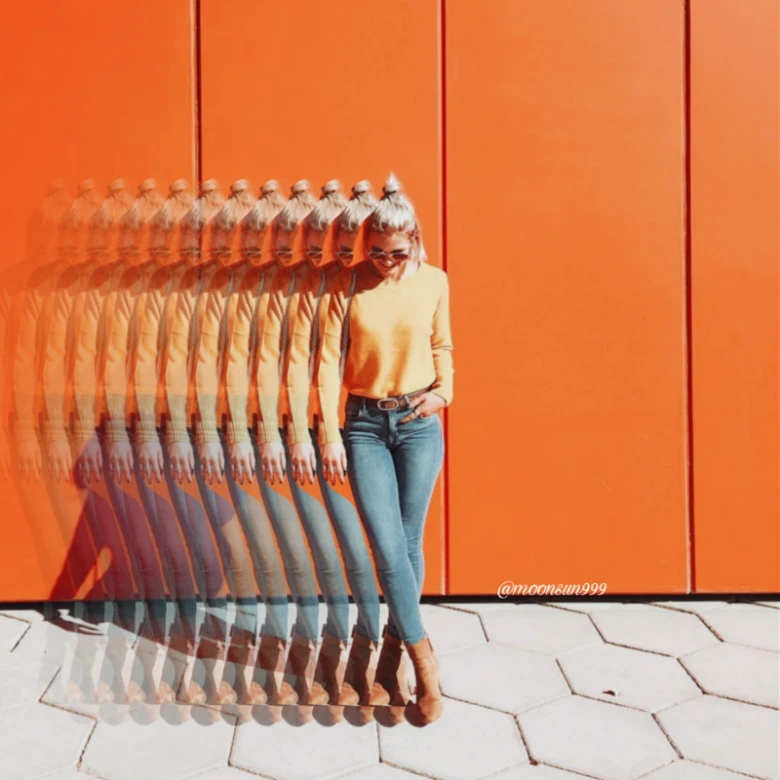 photo of a girl using Motion effect made with PicsArt