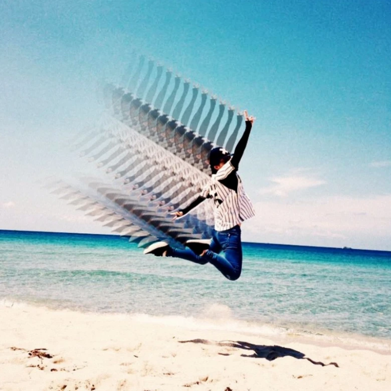 boy using Motion effect made with PicsArt