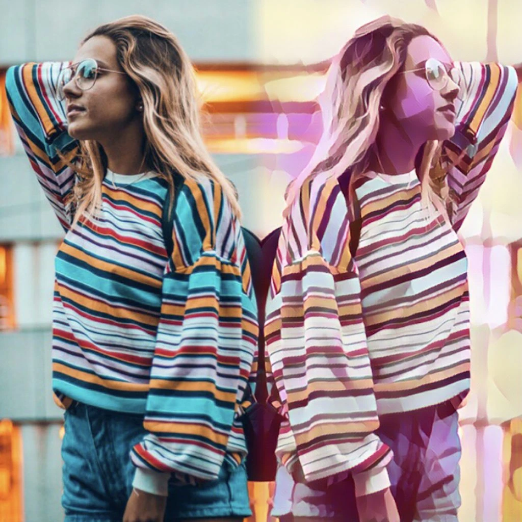 PicsArt Mirror Distortion Effect with Rose Quartz Magic Effect