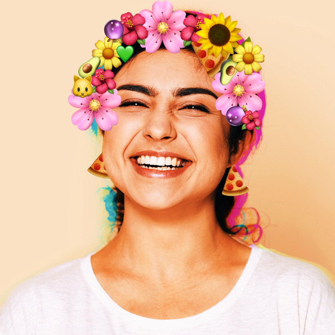 Cute floral emoji crown edit