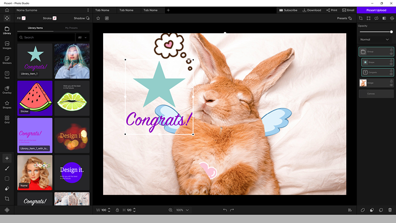 Layering Tools in Picsart for Windows