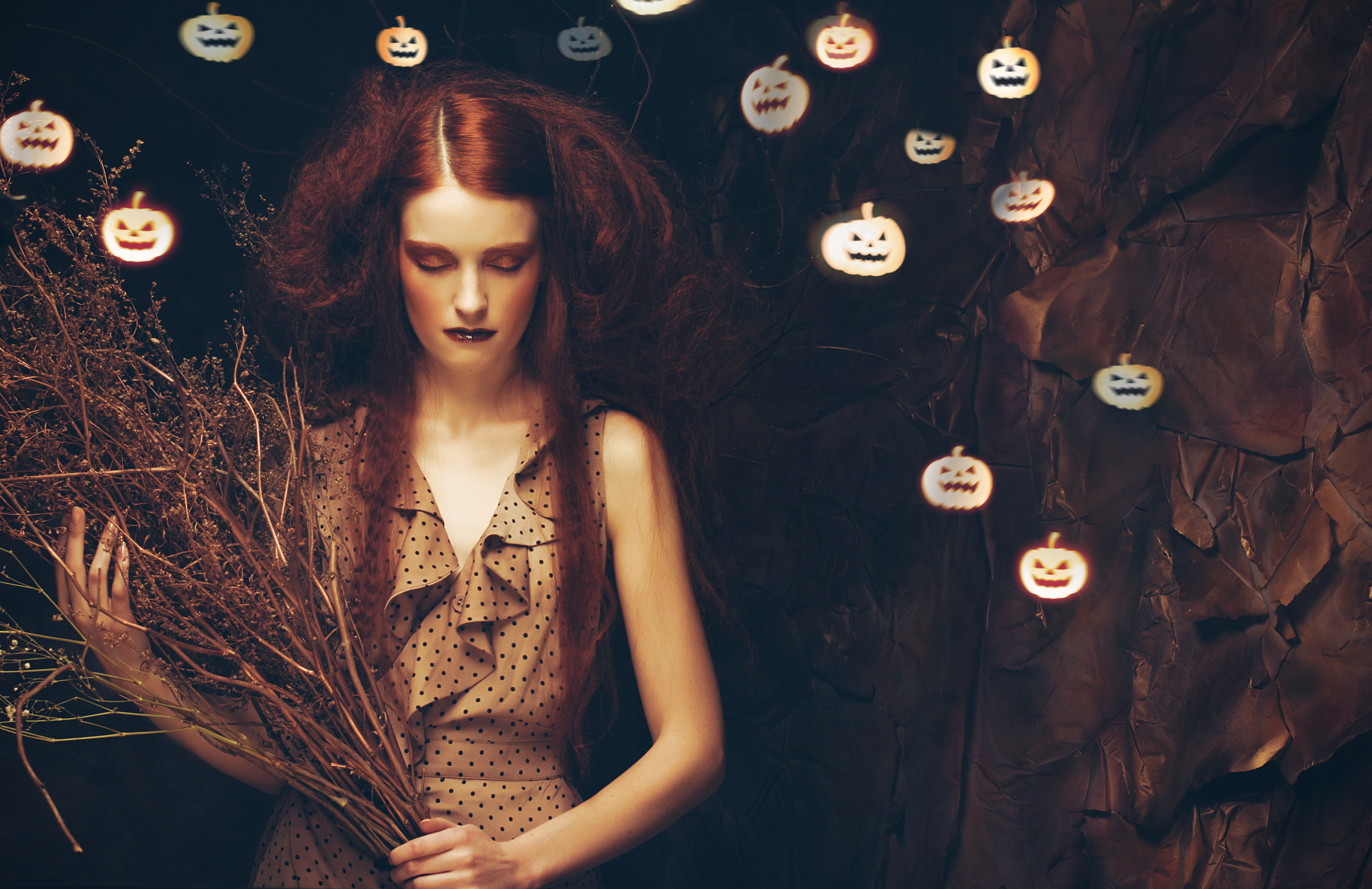 Halloween pumpkin edit with lights
