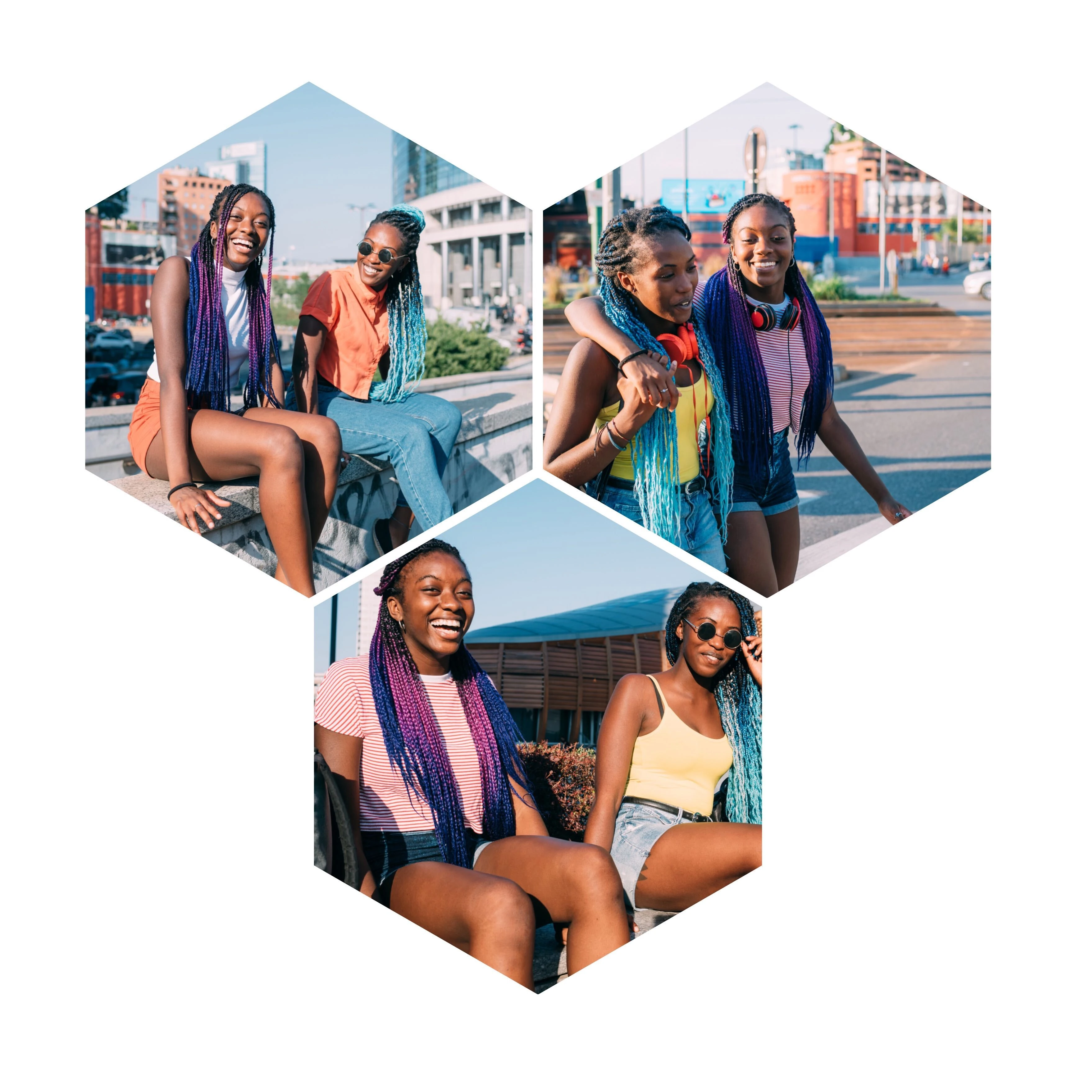 Shape Collage With Girls