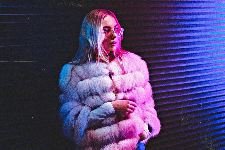 Vintage HDR photo effect with girl