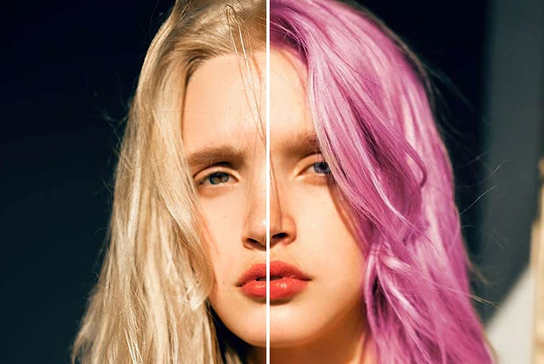 Hair change tool pink hair