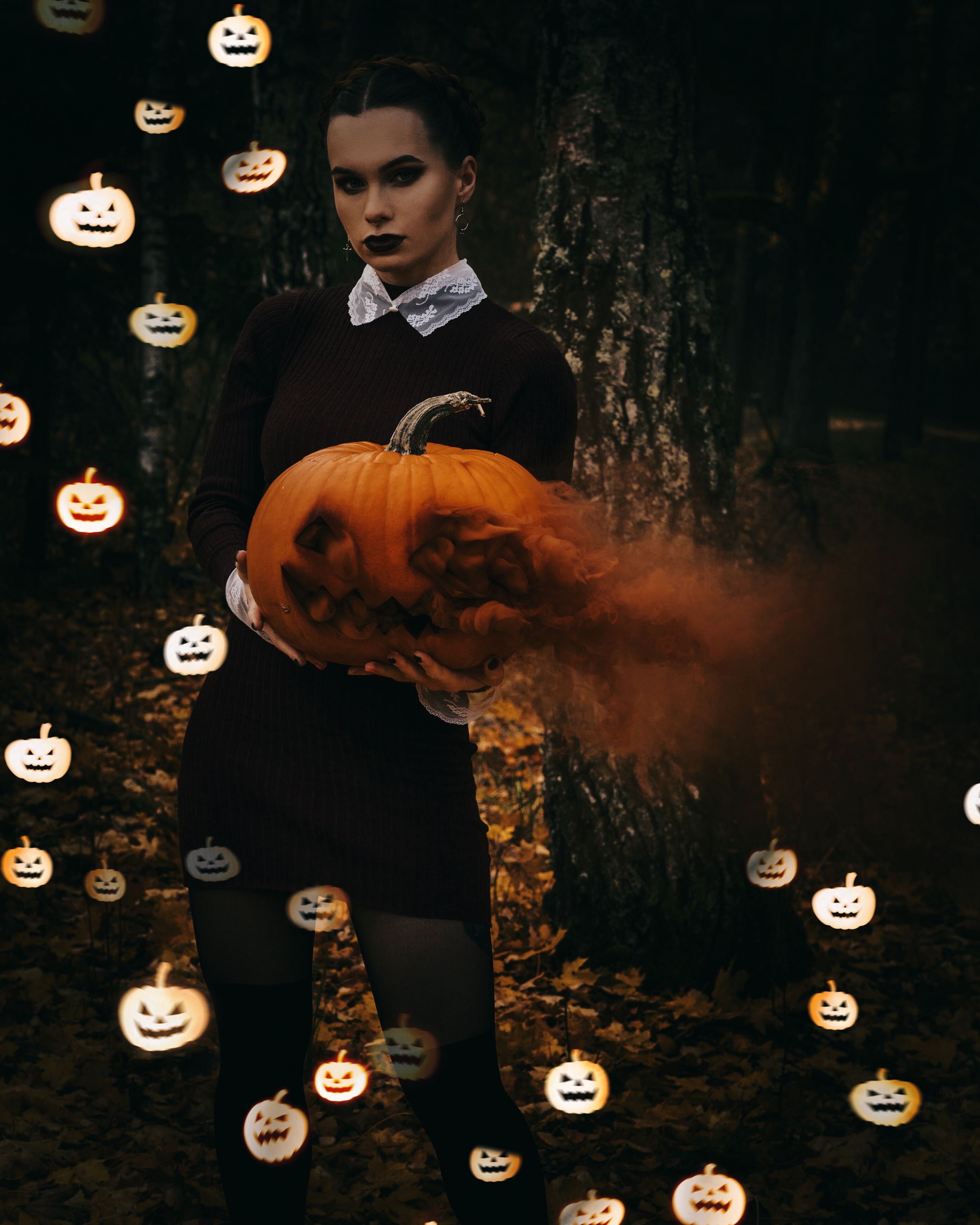 Halloween edit with pumpkins 