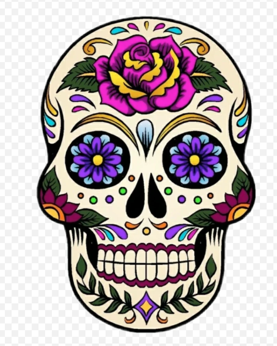Sugar skull design for Dia de Los Muertos