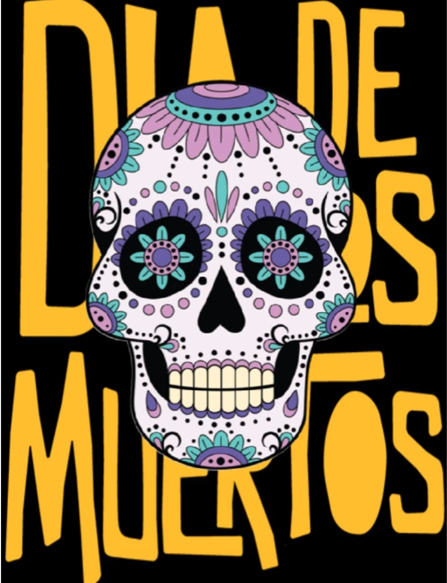 Sugar skull design for Dia de Los Muertos