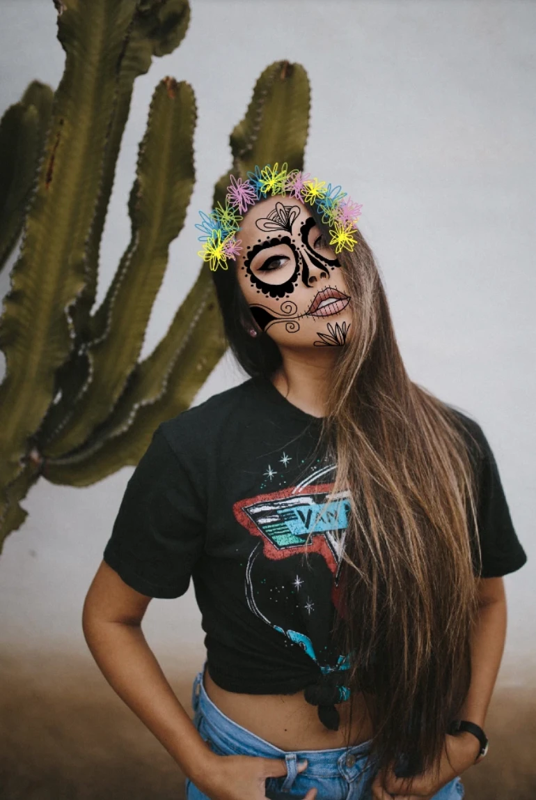 Sugar skull design for Dia de Los Muertos