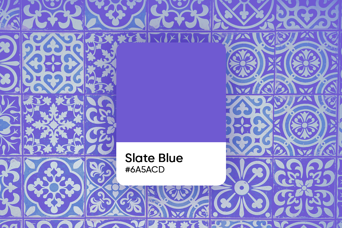 slate blue color code on slate blue tile pattern