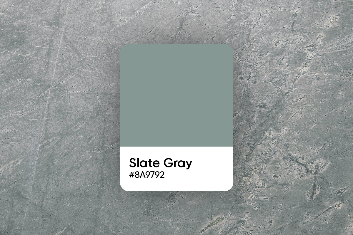 slate grey color code on cement color background