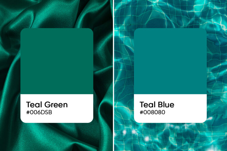 teal green versus teal blue