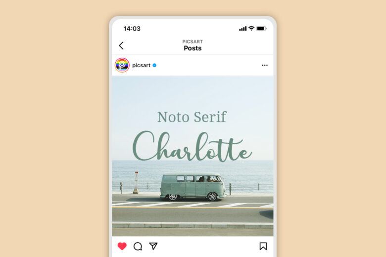 instagram post noto serif