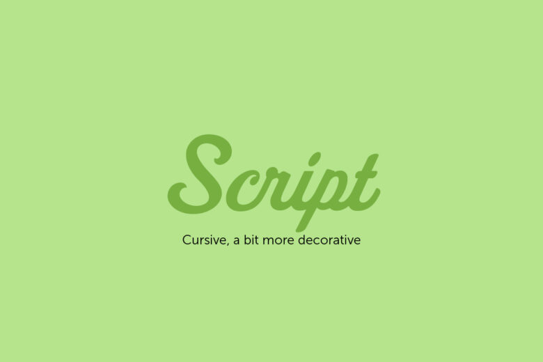example of script font