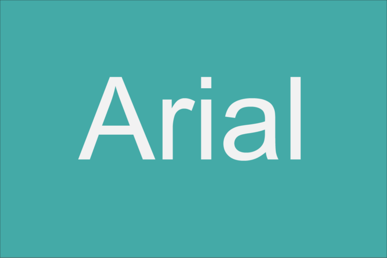 Arial font