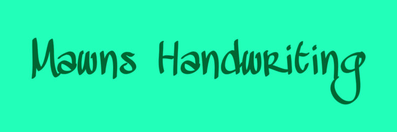Mawns Handwriting font