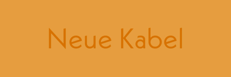 Neue Kabel font