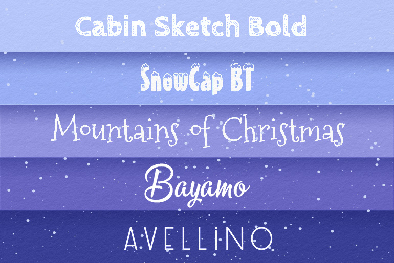Festive Christmas fonts