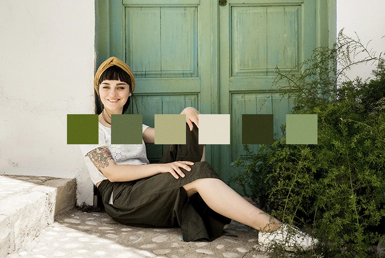 Monochromatic green photo