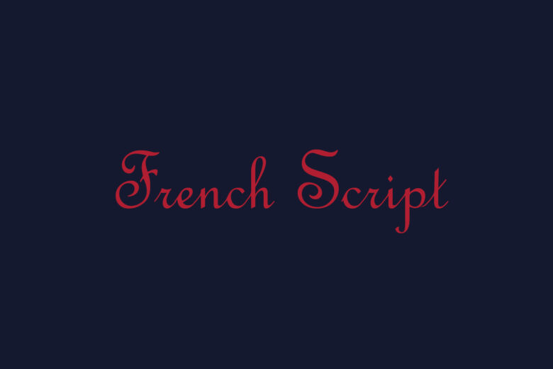 French Script font