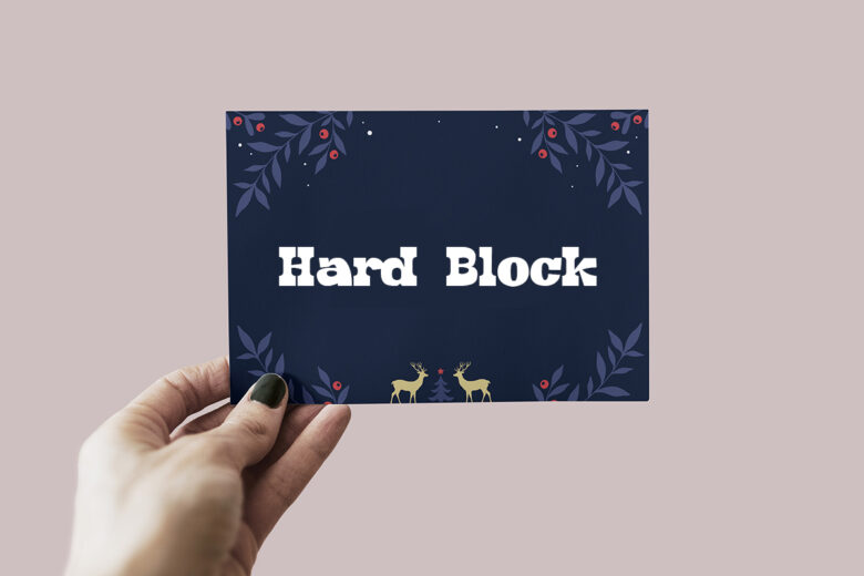 Hardblock font