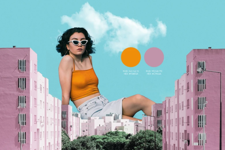 example of a color palette on an image