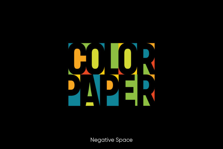 Negative space logo