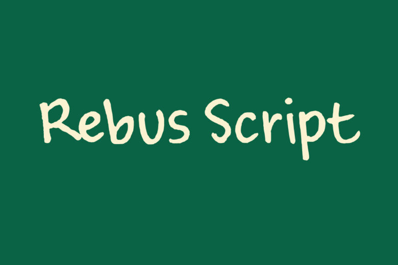 Rebus script font